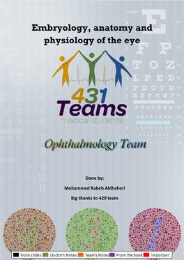 Embryology, Anatomy and Physiology of the Eye