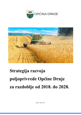 Strategija Razvoja Poljoprivrede Općine Drnje Za Razdoblje Od 2018