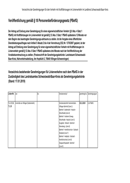 Genehmigungsliste Für Veröffentlichung Stand 17. Januar