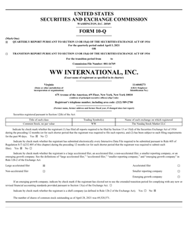 WW INTERNATIONAL, INC. (Exact Name of Registrant As Specified in Its Charter)