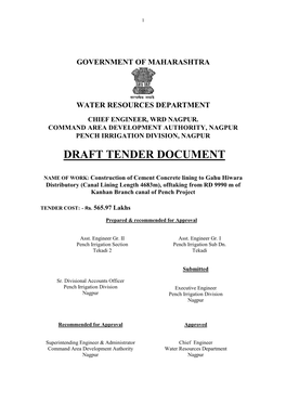 Draft Tender Document