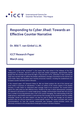 Responding to Cyber Jihad: Towards an Effective Counter Narrative