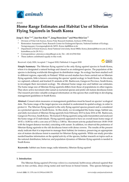 Home Range Estimates and Habitat Use of Siberian Flying Squirrels in South Korea