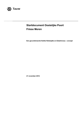 Startdocument Oostelijke Poort Friese Meren