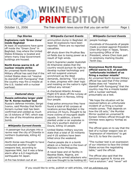 October 11, 2006 the Free-Content News Source That You Can Write! Page 1
