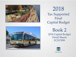 2018 Tax Supported Final Capital Budget
