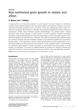 Non-Isothermal Grain Growth in Metals and Alloys