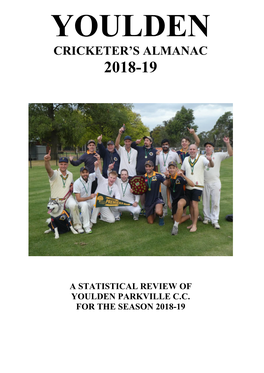 Youlden Cricketer's Almanac 2018-19