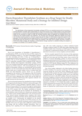 Flavin-Dependent Thymidylate Synthase As