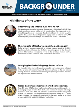 Highlights of the Week