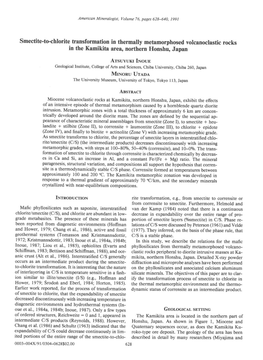 Smectite-To-Chlorite Transformation in Thermally Metamorphosed Yolcanoclastic Rocks in the Kamikita Area, Northern Honshu, Japan