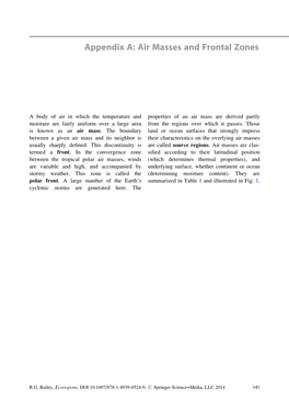 Appendix A: Air Masses and Frontal Zones