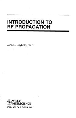 Introduction to Rf Propagation