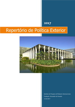 Repertório De Política Exterior