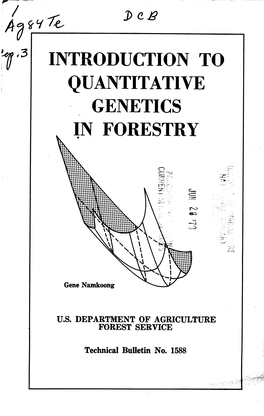 Introduction to Quantitative Genetics in Forestry