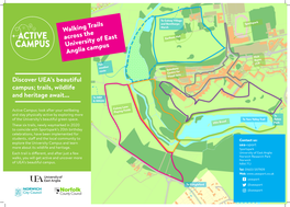 Walking Trails Across the University of East Anglia Campus