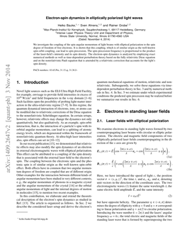 Electron-Spin Dynamics in Elliptically Polarized Light Waves