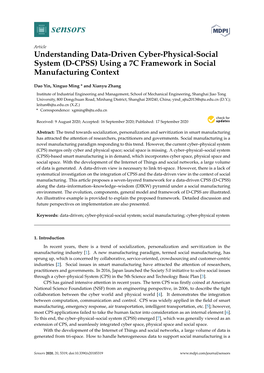 Understanding Data-Driven Cyber-Physical-Social System (D-CPSS) Using a 7C Framework in Social Manufacturing Context