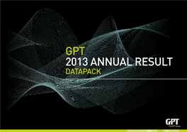 GPT 2013 ANNUAL RESULT DATAPACK Liberty Place, Sydney