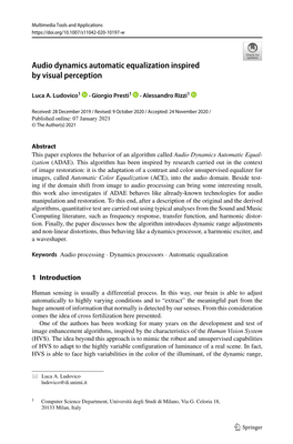 Audio Dynamics Automatic Equalization Inspired by Visual Perception