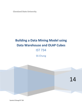 Building a Data Mining Model Using Data Warehouse and OLAP Cubes IST 734 SS Chung