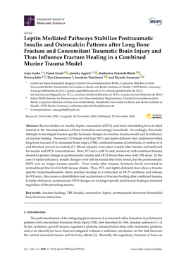 Leptin Mediated Pathways Stabilize Posttraumatic Insulin And