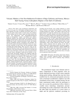 Volcanic Markers of the Post-Subduction Evolution of Baja California and Sonora, Mexico: Slab Tearing Versus Lithospheric Rupture of the Gulf of California