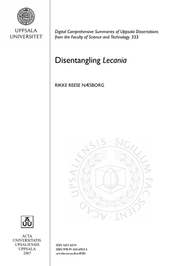 Disentangling Lecania