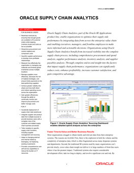 Oracle Supply Chain Analytics