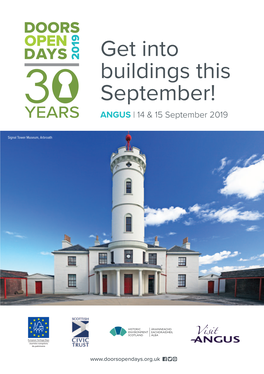 Get Into Buildings This September! YEARS ANGUS | 14 & 15 September 2019