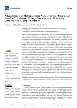 Advancements in Microprocessor Architecture for Ubiquitous AI—An Overview on History, Evolution, and Upcoming Challenges in AI Implementation