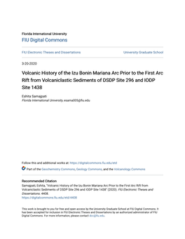 Volcanic History of the Izu Bonin Mariana Arc Prior to the First Arc Rift from Volcaniclastic Sediments of DSDP Site 296 and IODP Site 1438