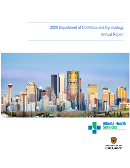 2020 Department of Obstetrics and Gynecology Annual Report
