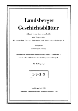 Landsberger Geschichtsblätter