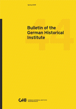 Bulletin of the German Historical Institute Washington DC 44