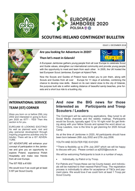 Scouting Ireland Contingent Bulletin