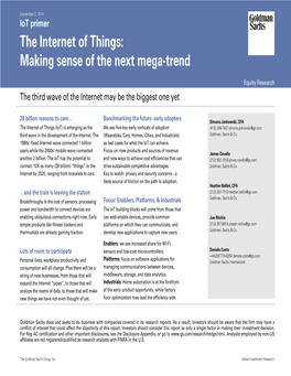 The Internet of Things: Making Sense of the Next Mega-Trend