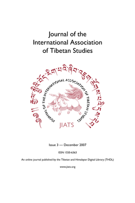 Journal of the International Association of Tibetan Studies