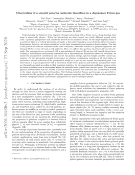 Observation of a Smooth Polaron–Molecule Transition in a Degenerate Fermi Gas