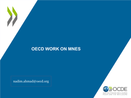 Oecd Work on Mnes