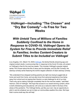 Dry Bar Comedy”—Is Free for Two ​ ​ ​ ​ Weeks