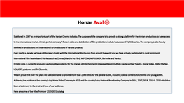 Stablished in 2007 As an Important Part of the Iranian Cinema Industry