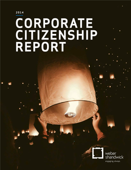 Corporate Citizenship Report Table of Contents