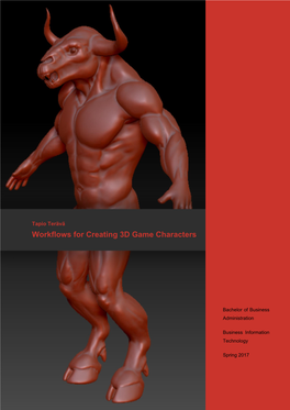 Workflows for Creating 3D Game Characters
