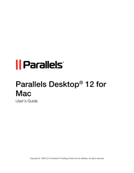 Parallels Desktop® 12 for Mac User's Guide