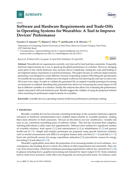 Software and Hardware Requirements and Trade-Offs in Operating Systems for Wearables: a Tool to Improve Devices’ Performance