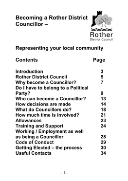 How to Become a Rother District Councillor