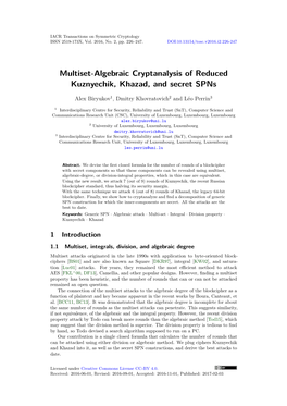 Multiset-Algebraic Cryptanalysis of Reduced Kuznyechik, Khazad, and Secret Spns