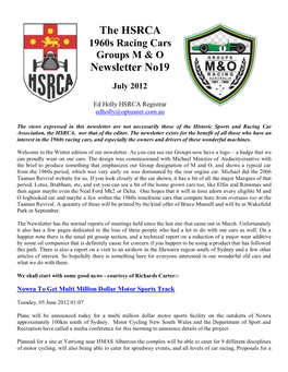 The HSRCA Newsletter No19
