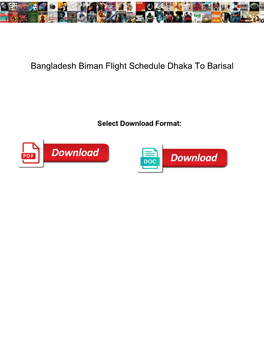 Bangladesh Biman Flight Schedule Dhaka to Barisal